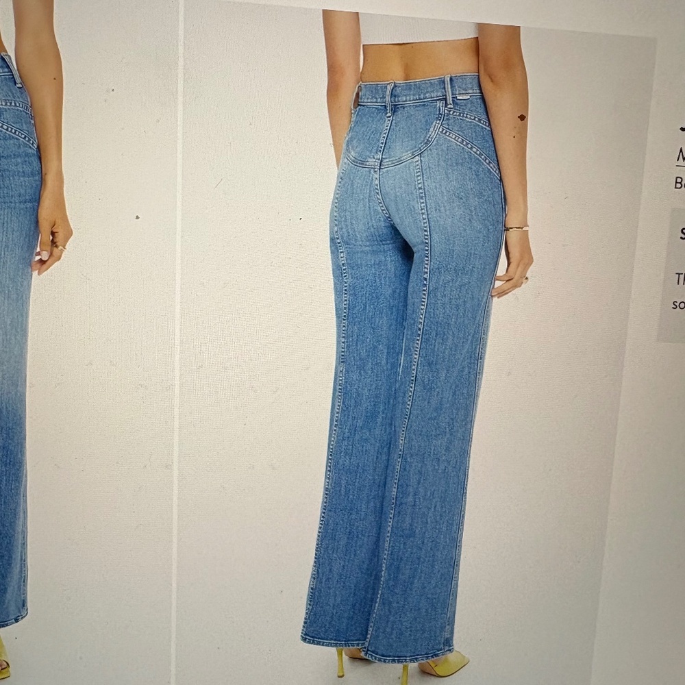 The Sunny Hustler Roller Sneak Mother Jean, Size 27, Boogie Down Wash - Picture 2 of 3